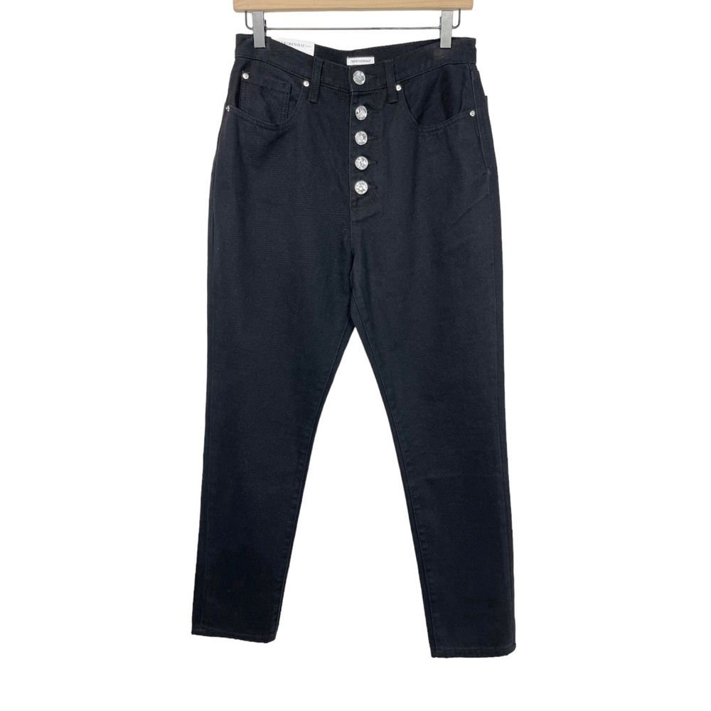 NWT WEWOREWHAT The Danielle Crystal High Rise Straight Leg Jean - Picture 3 of 12